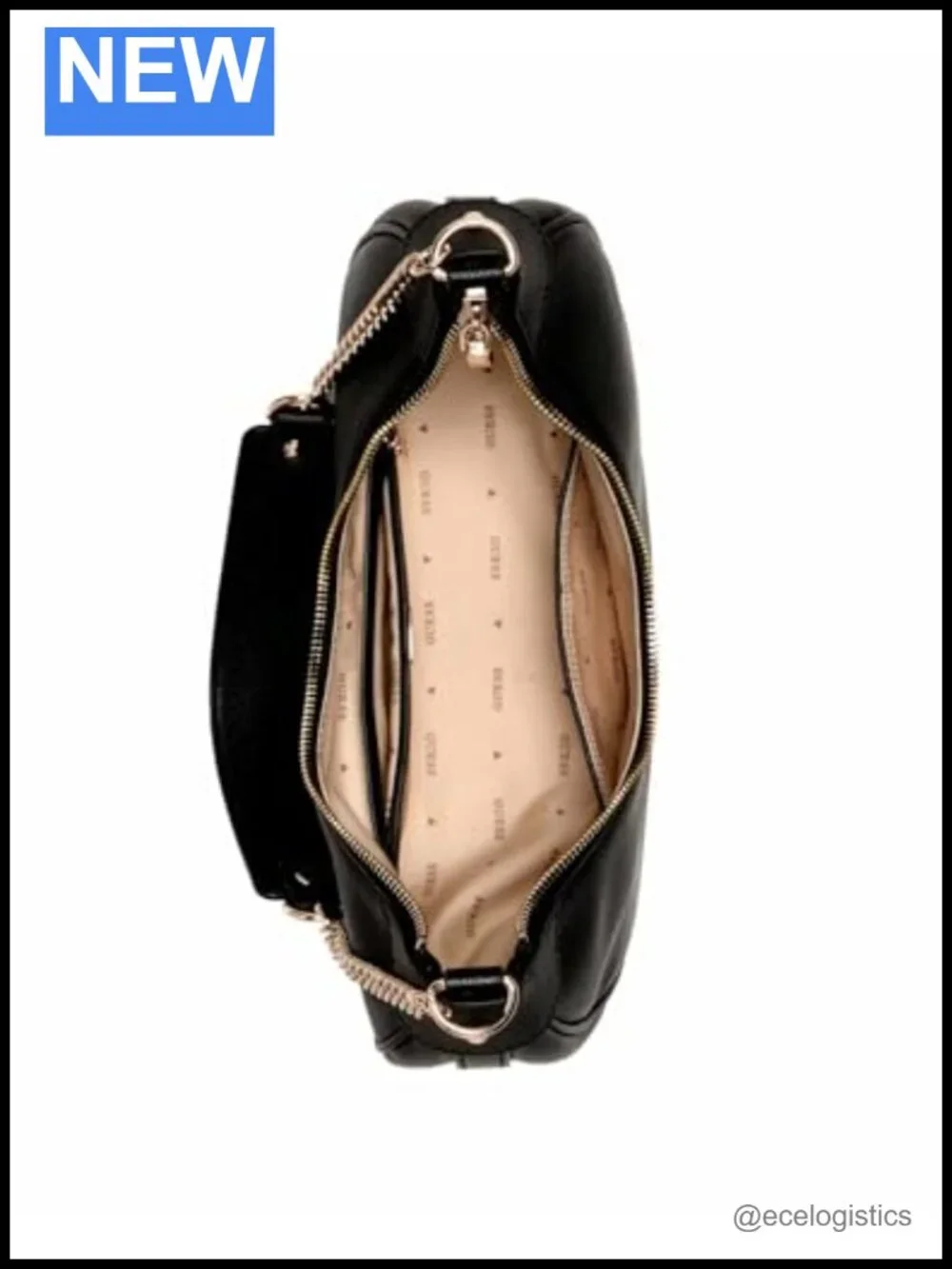 GUESS Faux-Leather Hobo Bag Shoulder Strap Interior Pockets